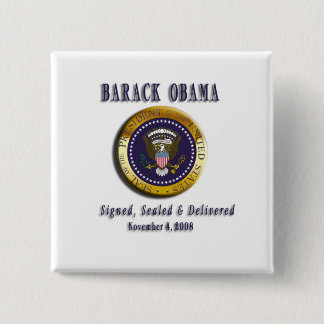 BADGE CARRÉ 5 CM JOINT DE PRÉSIDENT BARACK OBAMA DE BOUTON DE