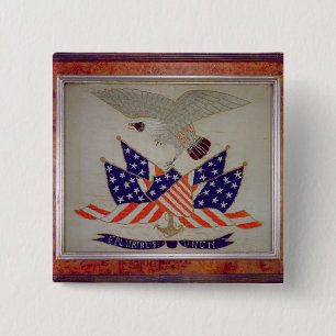 Badge Carré 5 Cm Joint des Etats-Unis d'Amérique, c.1840