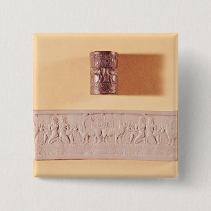 Badge Carré 5 Cm Joint et impression de cylindre d'Akkadian