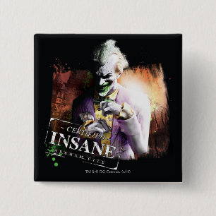 Badge Carré 5 Cm Joker - Certified Insane