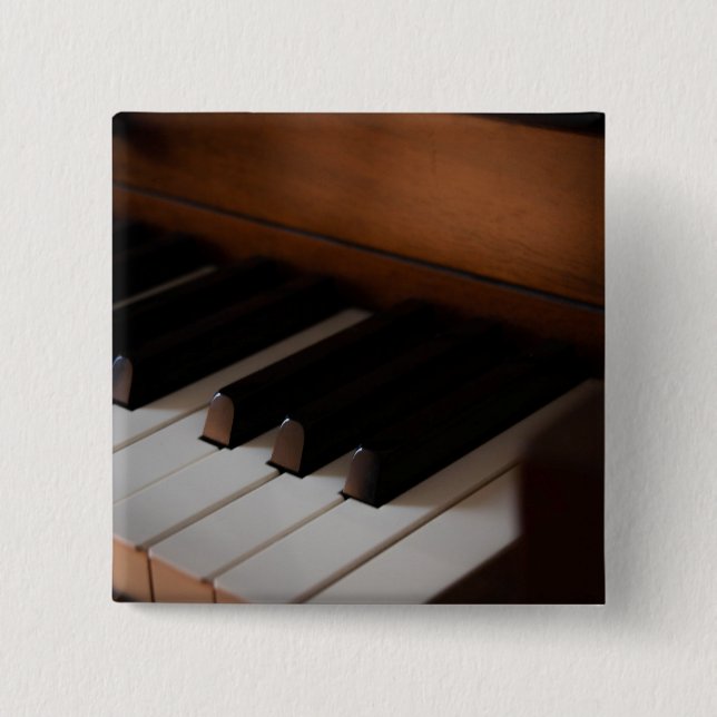 Badge Carré 5 Cm Joli piano (Devant)