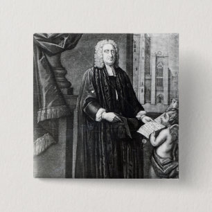 Badge Carré 5 Cm Jonathan Swift, gravé par Andrew Miller, 1743