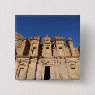 Badge Carré 5 Cm Jordanie, Petra, Le Monastère, Al Deir.