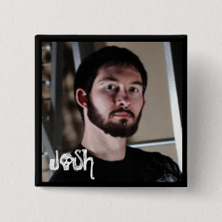 Badge Carré 5 Cm JOSH plus tôt que de plus tard