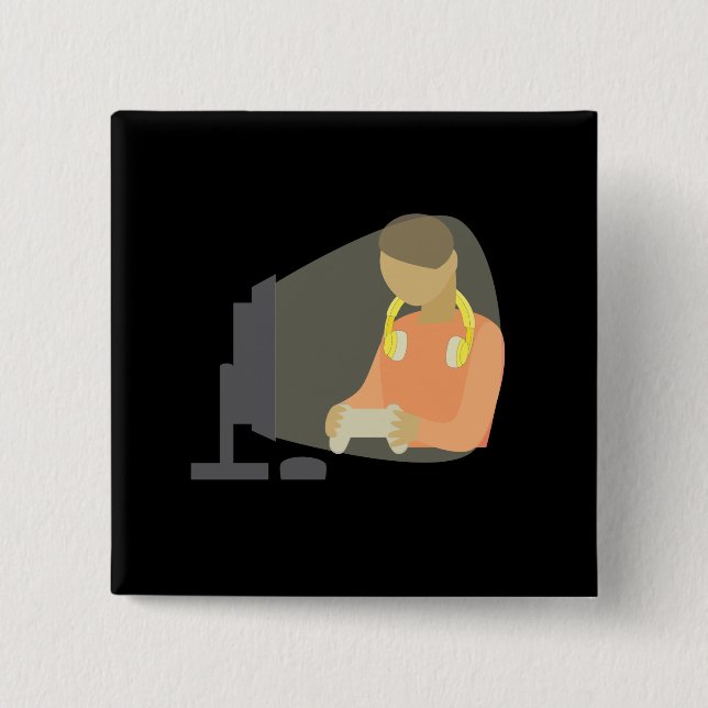 Badge Carré 5 Cm Joueur (Devant)