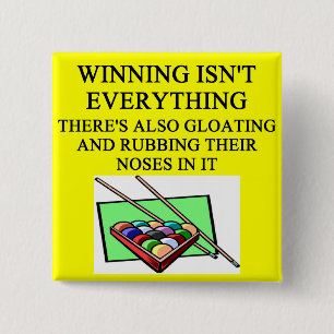 Badge Carré 5 Cm Joueur de billards de PISCINE