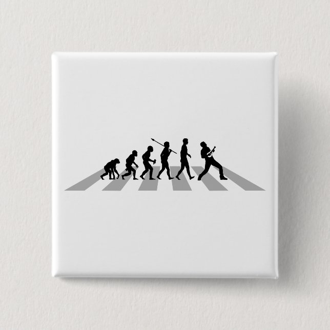 Badge Carré 5 Cm Joueur d'ukulélé (Devant)