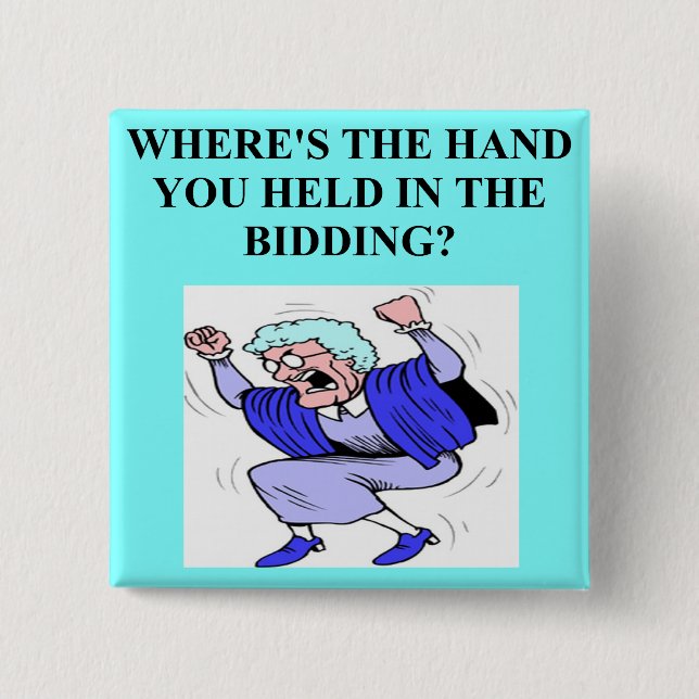 Badge Carré 5 Cm joueur en double de jeu de pont (Devant)