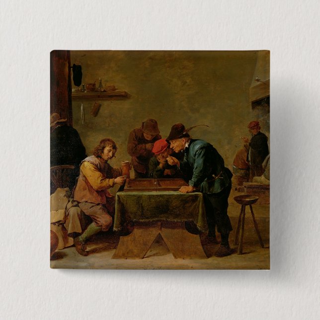 Badge Carré 5 Cm Joueurs de backgammon, c.1640-45 (Devant)