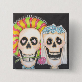 Badge Carré 5 Cm Jour du bouton mort de carré de mariage