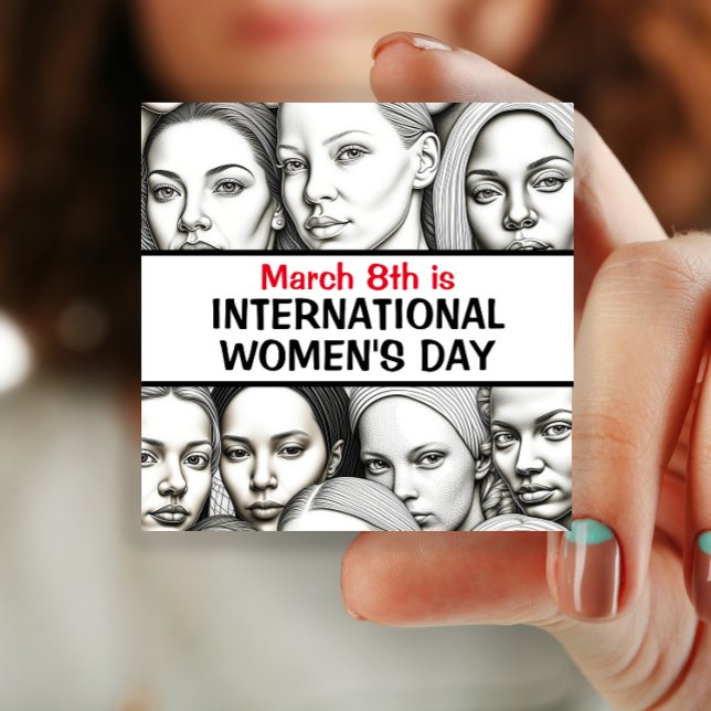 Badge Carré 5 Cm Journée internationale de la femme - 8 mars #IWD20 (Créateur téléchargé)