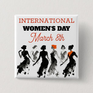 Badge Carré 5 Cm Journée internationale des femmes Célébrer les f