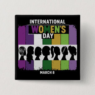 Badge Carré 5 Cm Journée internationale des femmes moderne Femmes