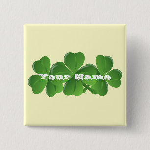Badge Carré 5 Cm Journée personnalisée de St Patrick