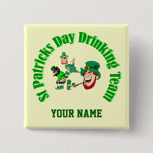 Badge Carré 5 Cm Journée personnalisée de St Patrick