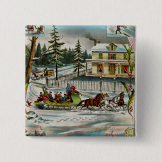 Badge Carré 5 Cm Jours d'hiver