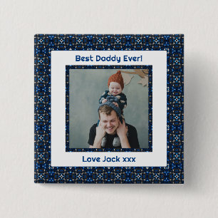 Badge Carré 5 Cm Joyeuse fête des pères Meilleur papa Papa Jamais B