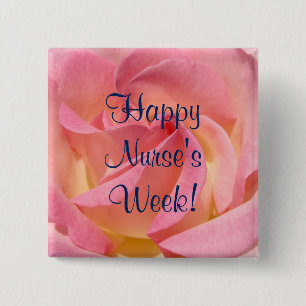 Badge Carré 5 Cm Joyeuse Semaine des Infirmières ! boutons Soins In