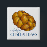 Badge Carré 5 Cm Joyeux Jours de Challah Hanoukka Chanukah Pain Pai<br><div class="desc">Il présente une illustration originale d'une miche de pain d'allah tressé,  avec HAPPY CHALLAH DAYS dans une police amusante. Super pour Hanoukka ! Ne vois-tu pas ce que tu cherches ? Vous avez besoin d'aide pour la personnalisation ? Contactez Rebecca pour avoir quelque chose conçu pour vous.</div>