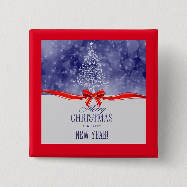 Badge Carré 5 Cm Joyeux Noël (Devant)