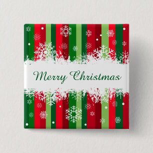 Badge Carré 5 Cm Joyeux Noël