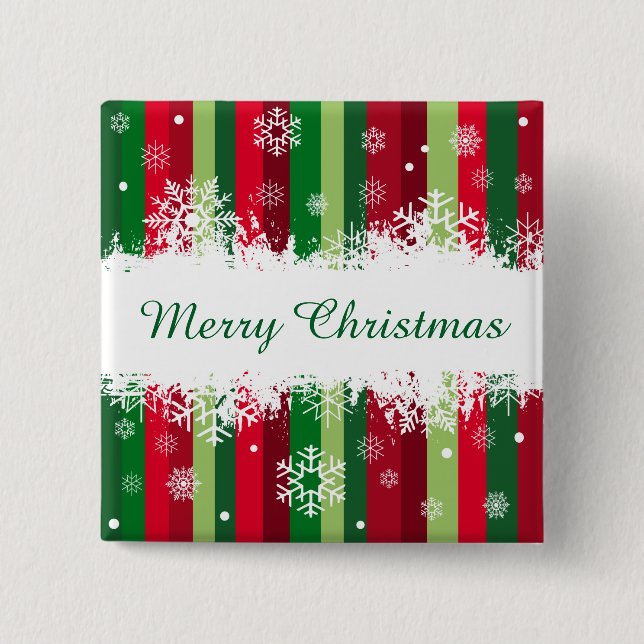 Badge Carré 5 Cm Joyeux Noël (Devant)