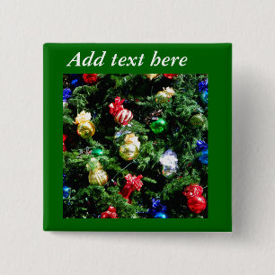 Badge Carré 5 Cm Joyeux Noël_