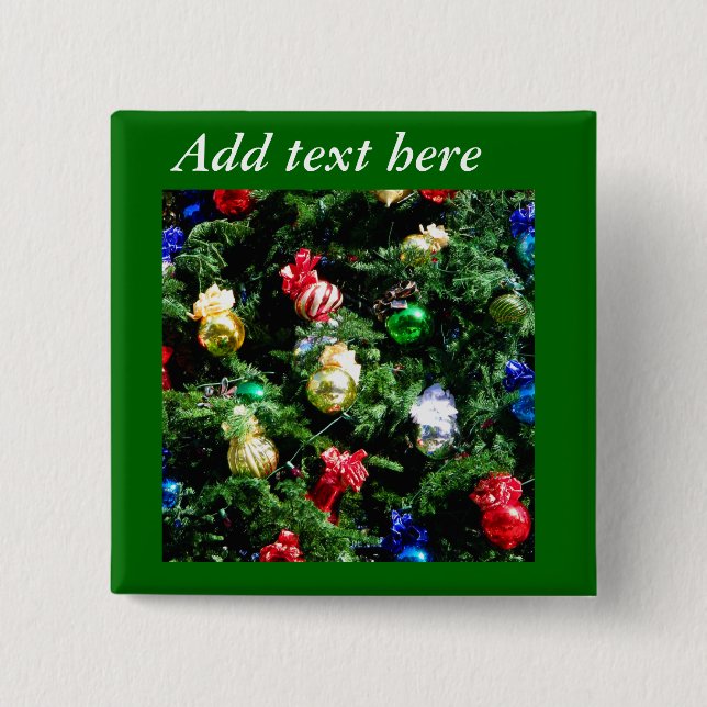 Badge Carré 5 Cm Joyeux Noël_ (Devant)