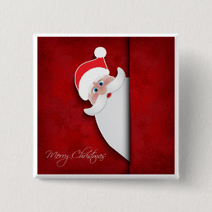 Badge Carré 5 Cm Joyeux Noël