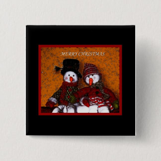 BADGE CARRÉ 5 CM JOYEUX NOËL