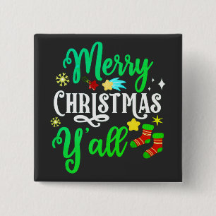 Badge Carré 5 Cm Joyeux Noël Y'all-85918