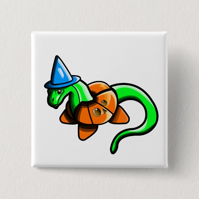 Badge Carré 5 Cm Joyeux Samhain ! ! (Devant)