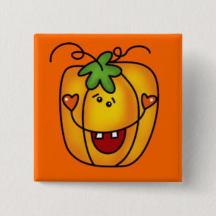 Badge Carré 5 Cm Joyeux tee-shirts et cadeaux Jack-o'-lantern