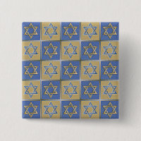 Judaica Star de David Metal Gold Blue