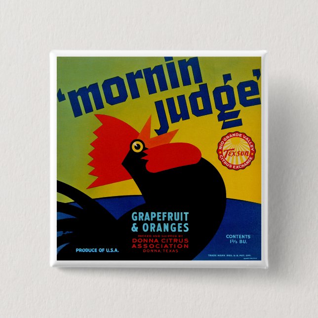 Badge Carré 5 Cm Juge Mornin (Devant)