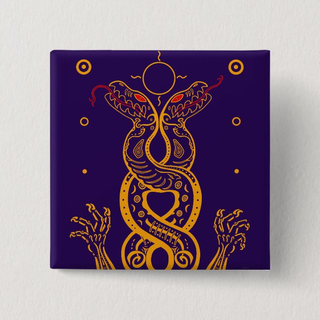 Badge Carré 5 Cm Jumeaux (Devant)