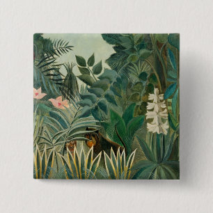 Badge Carré 5 Cm Jungle équatoriale, 1909 (huile sur la toile)