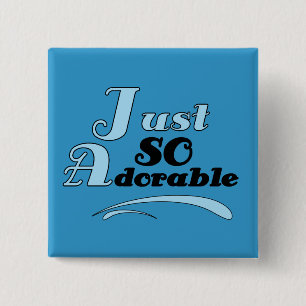 Badge Carré 5 Cm Juste si adorable