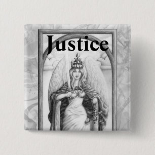 Badge Carré 5 Cm Justice