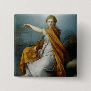 Badge Carré 5 Cm Justice