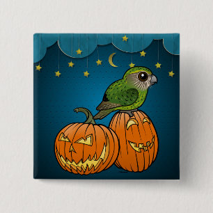 Badge Carré 5 Cm Kakapo Halloween