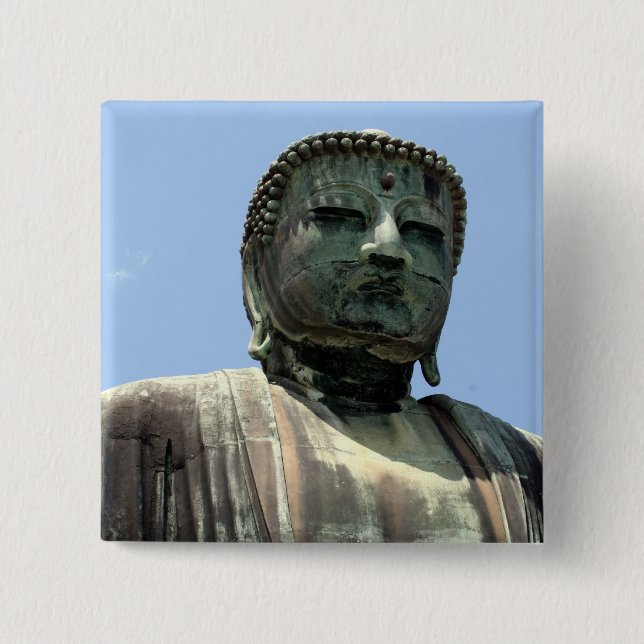 Badge Carré 5 Cm kamakura buddha (Devant)