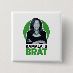 Badge Carré 5 Cm Kamala est un sarcastique amusant