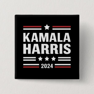 Badge Carré 5 Cm Kamala Harris pour le président People 2024
