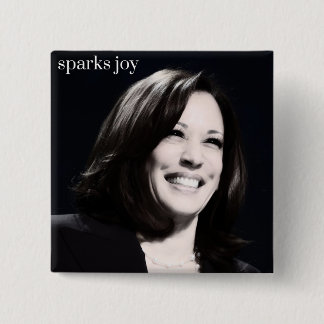 Badge Carré 5 Cm Kamala Harris Sparks Joy