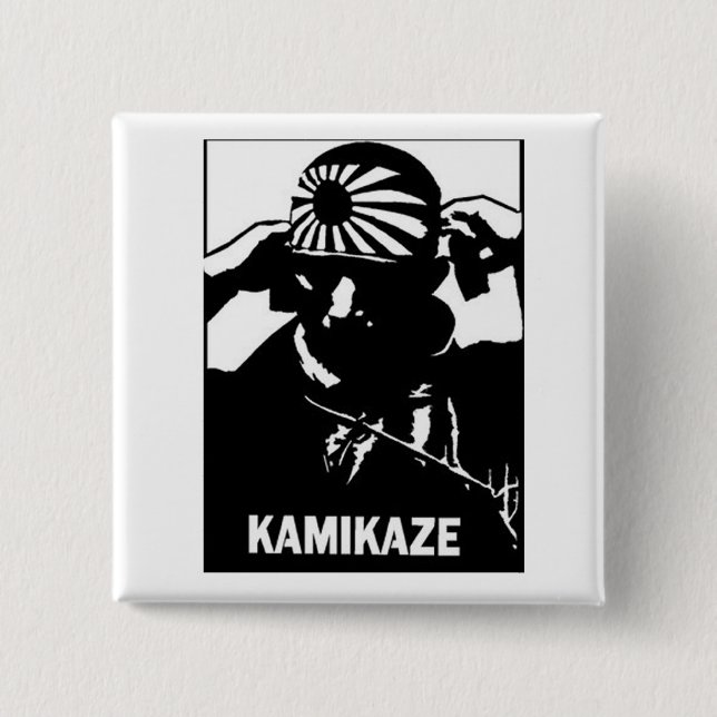 Badge Carré 5 Cm Kamikaze (Devant)