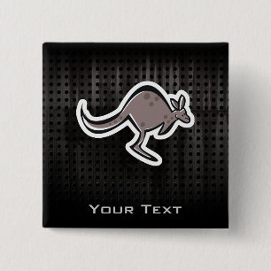 Badge Carré 5 Cm Kangourou mignon ; Cool