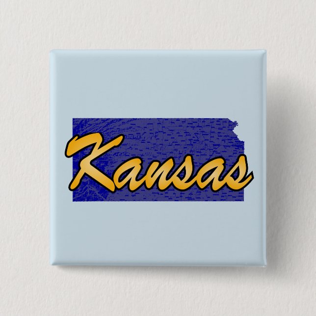 Badge Carré 5 Cm Kansas (Devant)
