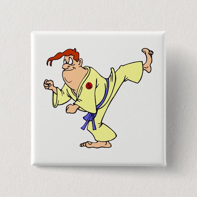 Badge Carré 5 Cm Karaté (Devant)
