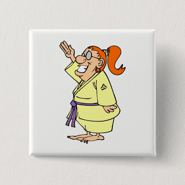 Badge Carré 5 Cm Karaté (Devant)
